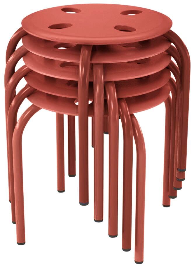 Classroom Select Prima Stool, 12-Inch Seat Height, Red, Set of 5 2027841